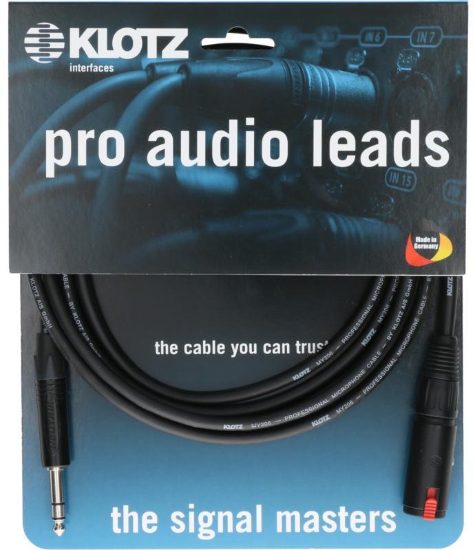 Klotz kabel Jack-Jack 6,35 mm, 6m