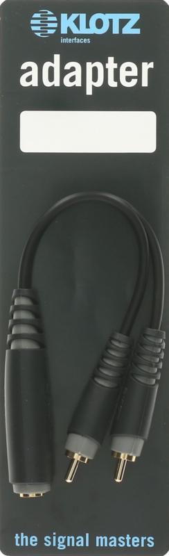 Klotz Y adaptér 6,35 mm mono - 2x RCA - 0,2m