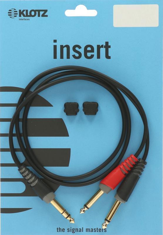 Klotz Y kabel TRS 6,35 mm na 2x TS 6,35 mm, 6m