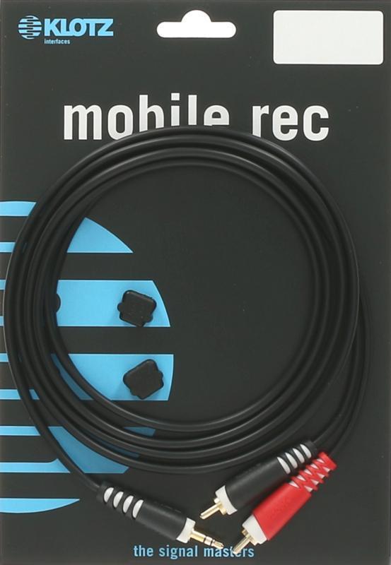 Klotz Y-kabel 3,5 mm TRS - 2x RCA - lehký - 1m