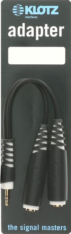 Klotz Y-kabel 3,5 mm - 2x 6,35 mm jack, kompaktní, 0,2m