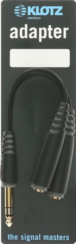 Klotz Jack-Jack kabel 2x TRS 6,35 mm, kompaktní, 0,2m