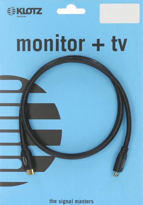 Klotz HDMI kabel - vysokorychlostní, zlaté konektory HDMI C, 2m