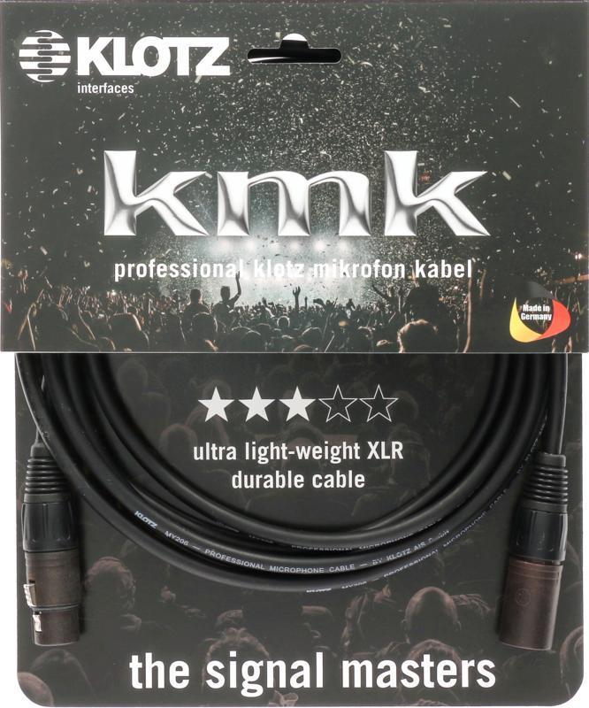 Klotz mikrofonní kabel XLR-XLR, lehký a odolný, Neutrik konektory - 1m