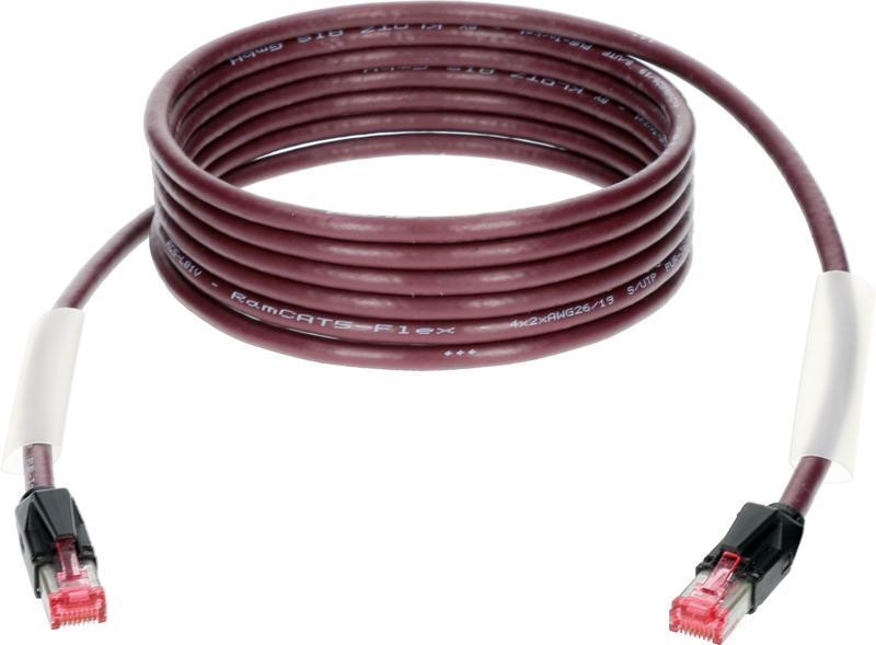 Klotz kabel CAT5e S/UTP, flexibilní, 0,3m, RJ45-RJ45, fialový