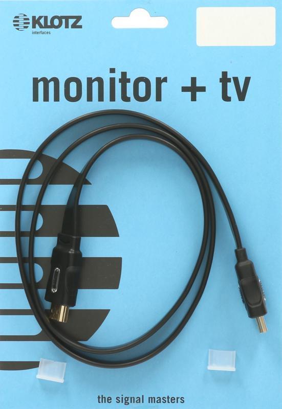 Klotz HDMI kabel - vysokorychlostní, Ethernet, plochý, 2m
