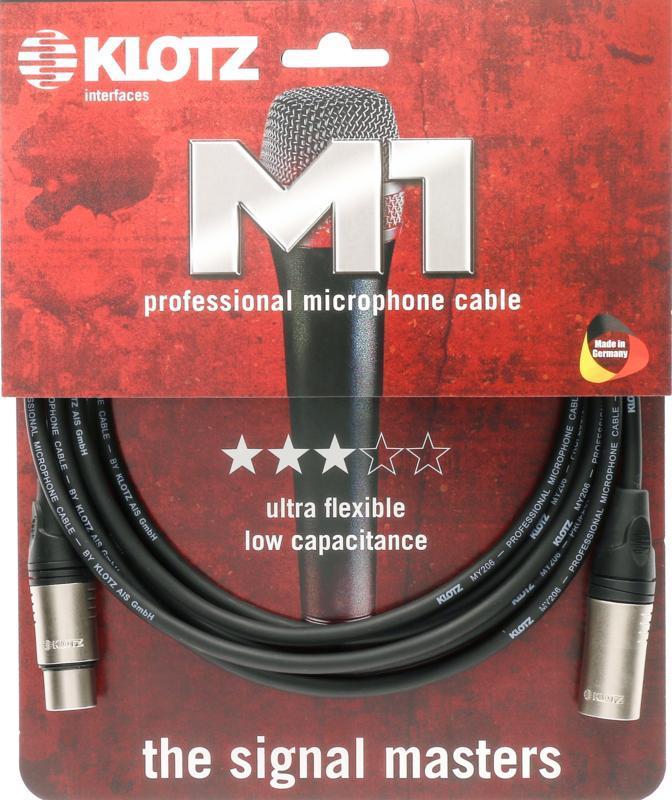 Klotz mikrofonní kabel XLR-XLR, Klotz konektory, 5m