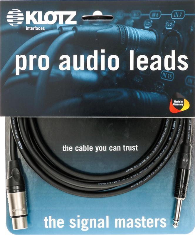 Klotz IM kabel XLR-Jack, asimetrický, 7,5m