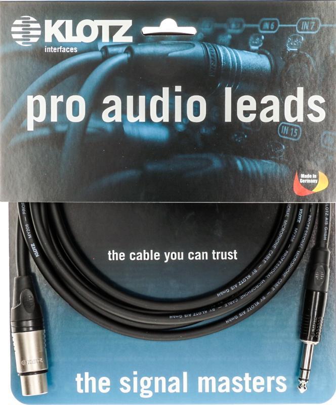 Klotz kabel - symetrický, XLR na jack - 2m