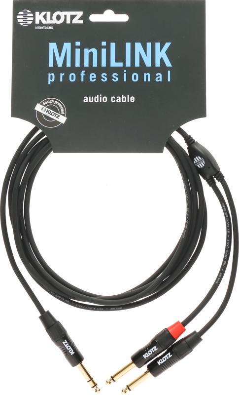 Klotz MiniLink Pro Y-kabel 6,35 mm - 2x TS 6,35 mm - 3m
