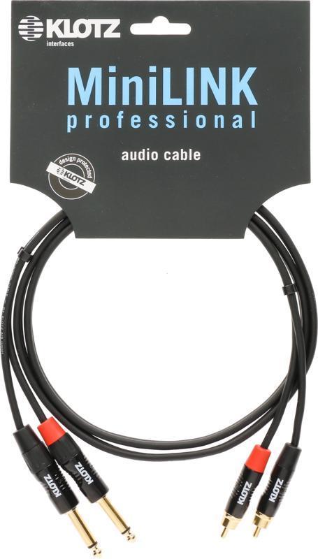 Klotz kabel Jack-RCA, zlacené konektory, 3m