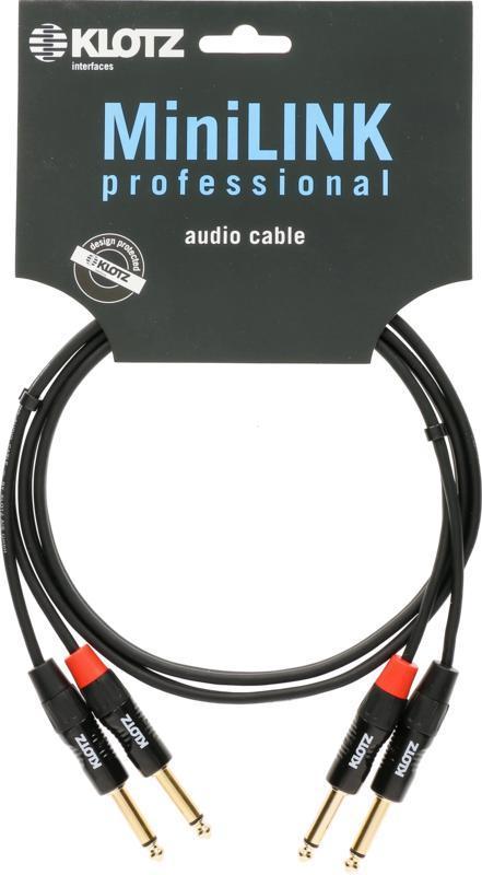 Klotz MiniLink Pro stereo kabel, zlaté jack konektory, 3m