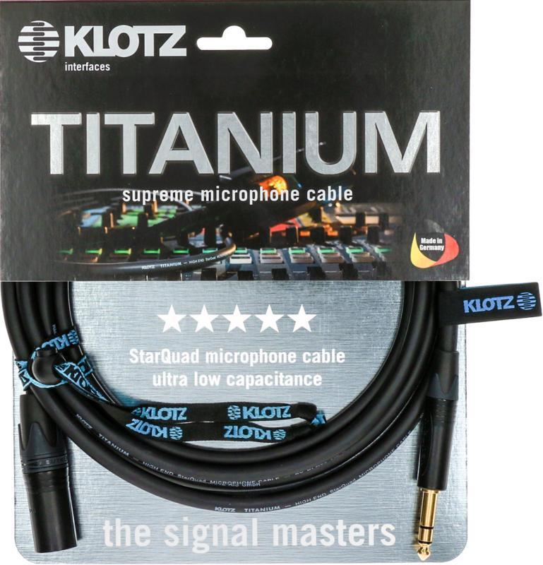 Klotz XLR-Jack kabel Neutrik XLR, symetrický, 10m