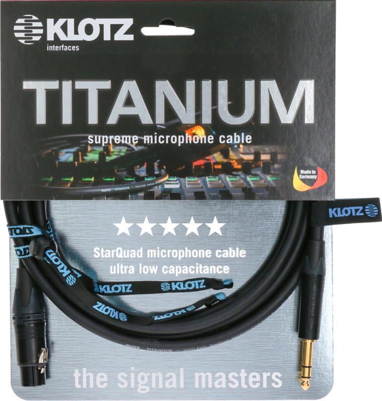 Klotz kabel XLR samice - symetrický Jack - 3m