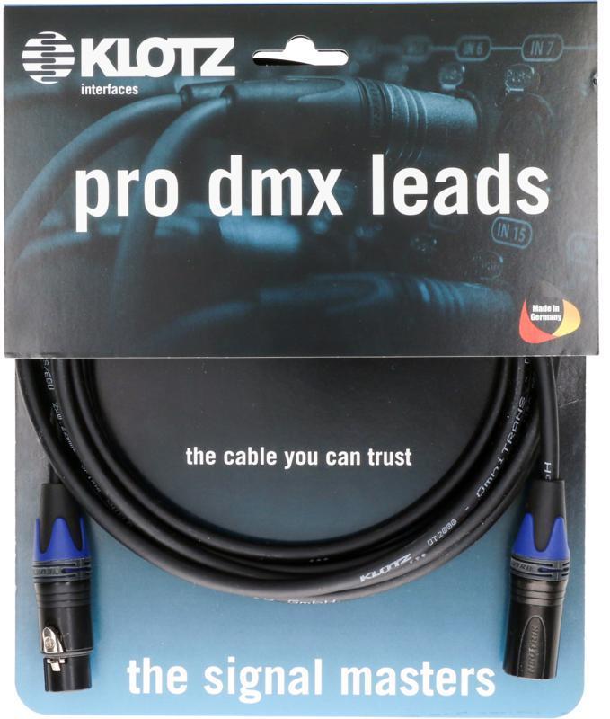Klotz DMX kabel ultra flexibilní, XLR 3p, Neutrik konektory, 5m