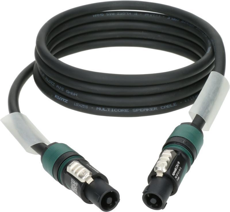 Klotz reproduktorový kabel 4 x 2,5 mm² PVC speakON 4p muž/muž 6m