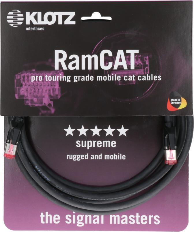Klotz kabel RamCAT, flexibilní, dvojité stínění, AWG24, CAT5e, RJ45 - RJ45 - 1m