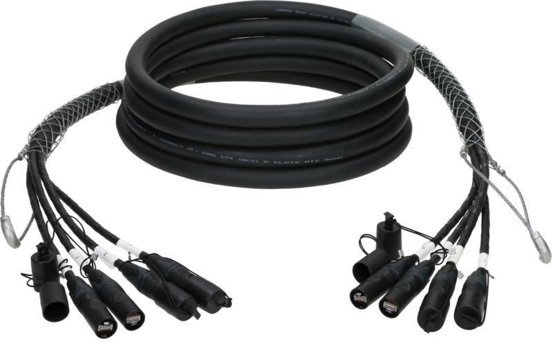 Klotz CAT multicore kabel 4x flexibilní, S/FTP, etherCON, 70m
