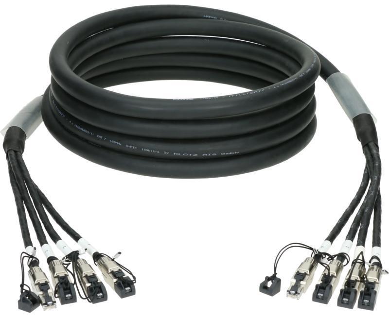 Klotz CAT multicore kabel 4x flexibilní, S/FTP, RJ45 - RJ45, 15m