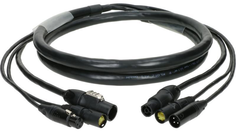 Klotz hybridní kabel etherCON + XLR 3p + powerCON TRUE1, IP65, 40m