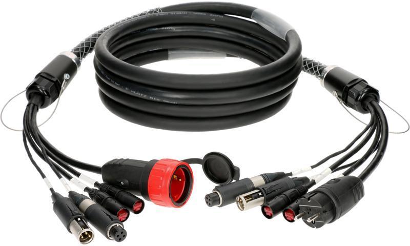 Klotz hybridní kabel 2 x etherCON, 2 x convertCON, Schuko, 60m