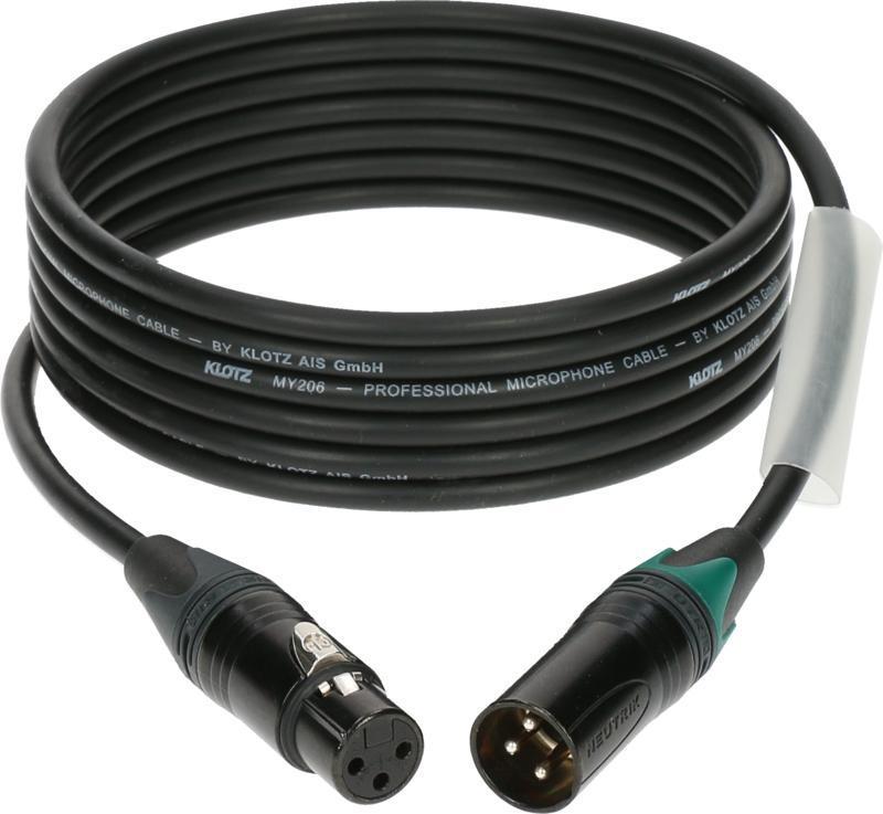 Klotz mikrofonní kabel XLR-XLR, barevné kódování, Neutrik konektory, 5m