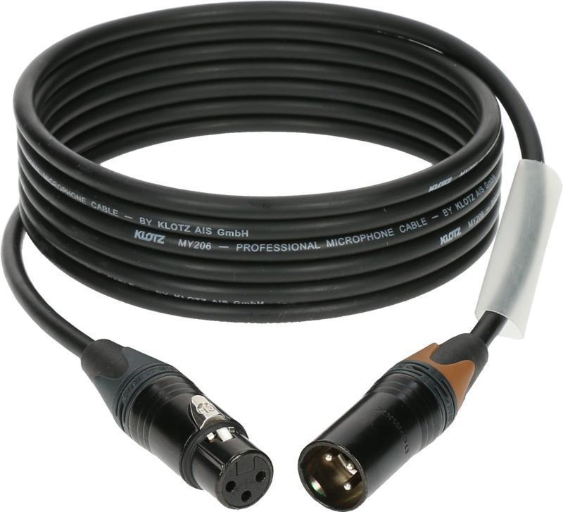 Klotz mikrofonní kabel XLR-XLR, barevné kódování, Neutrik konektory, 1m