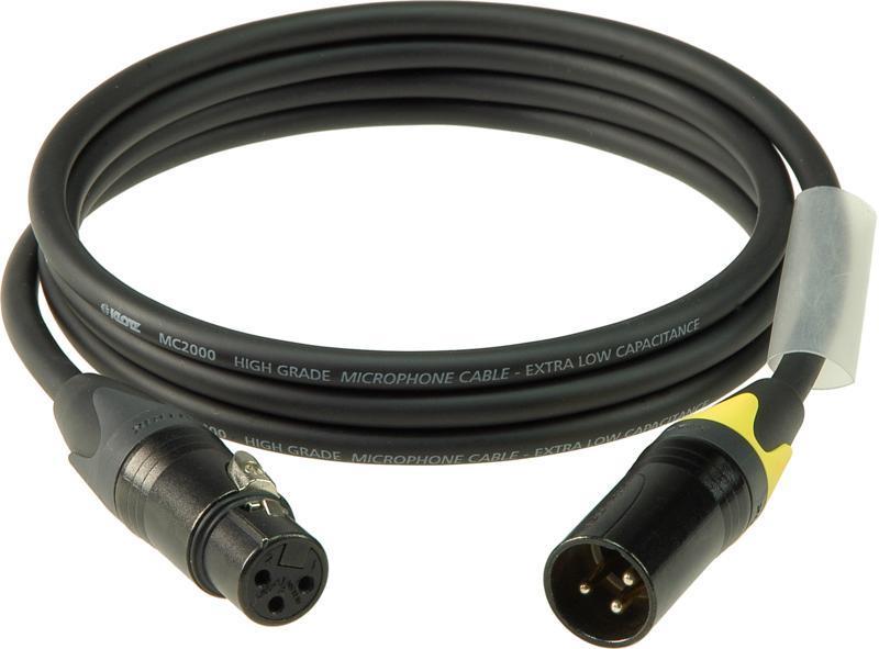 Klotz M2 mikrofonní kabel XLR 3p samec/samice černé Neutrik konektory - 3m
