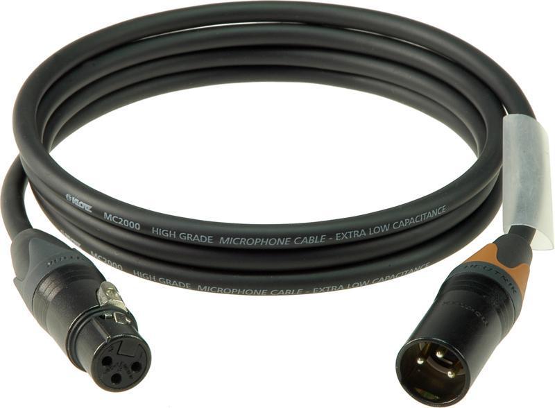 Klotz mikrofonní kabel XLR-XLR, barevné kódování, Neutrik konektory, 1m