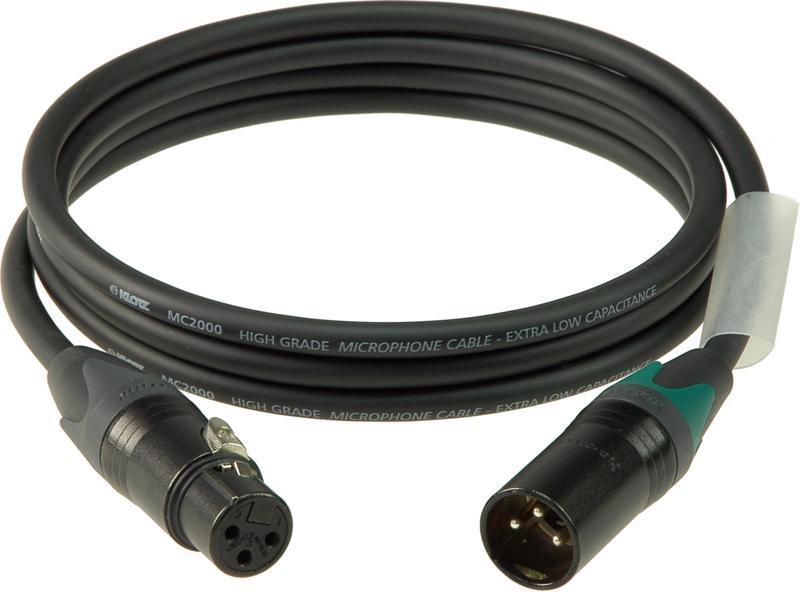 Klotz M2 mikrofonní kabel, barevné kódování, XLR 3p samice/samice, Neutrik konektory - 5m