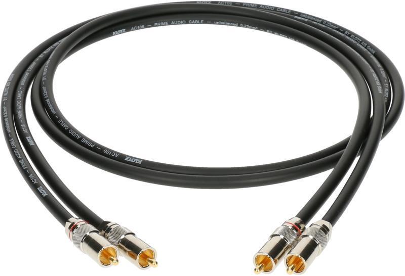 Klotz RCA kabel vysoké kvality, chromové konektory, zlaté kontakty, 10m