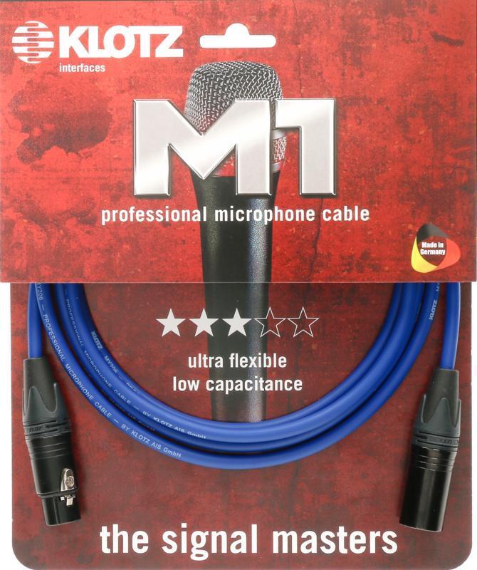 Klotz M1 pro mikrofonní kabel XLR 3p samice/samice černý Neutrik konektory - 3m