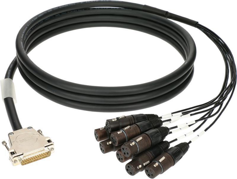 Klotz D-Sub kabel 25p - 8 x XLR 3p, 8 kanál, analogový, 5m