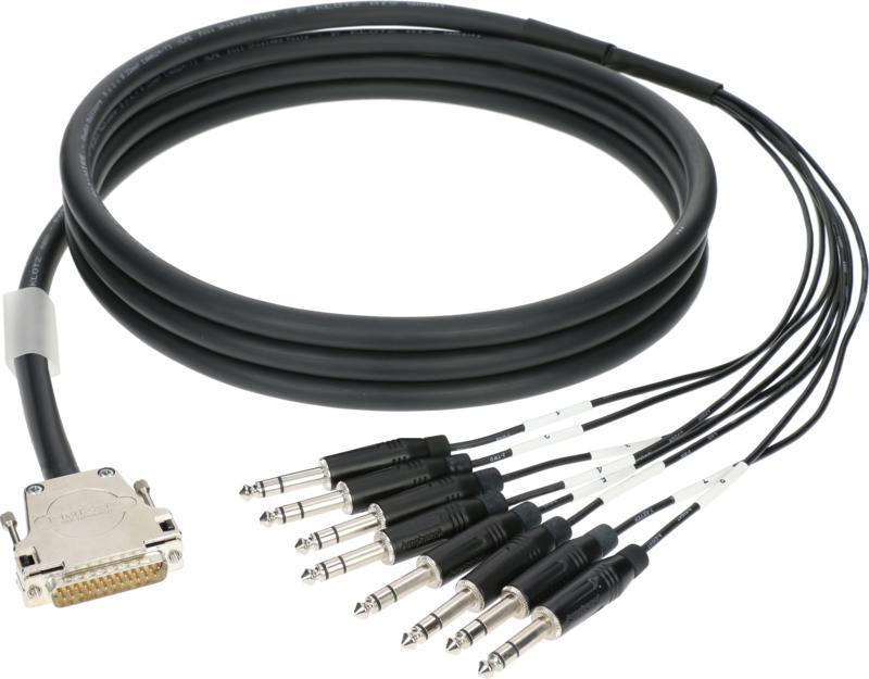 Klotz D-Sub kabel 25p - 8 x TRS, 8 kanálový analogový loom, symetrický, 3m