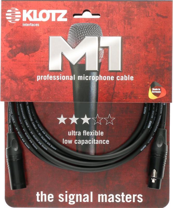 Klotz mikrofonní kabel XLR 3p, Klotz konektory, 1,5m