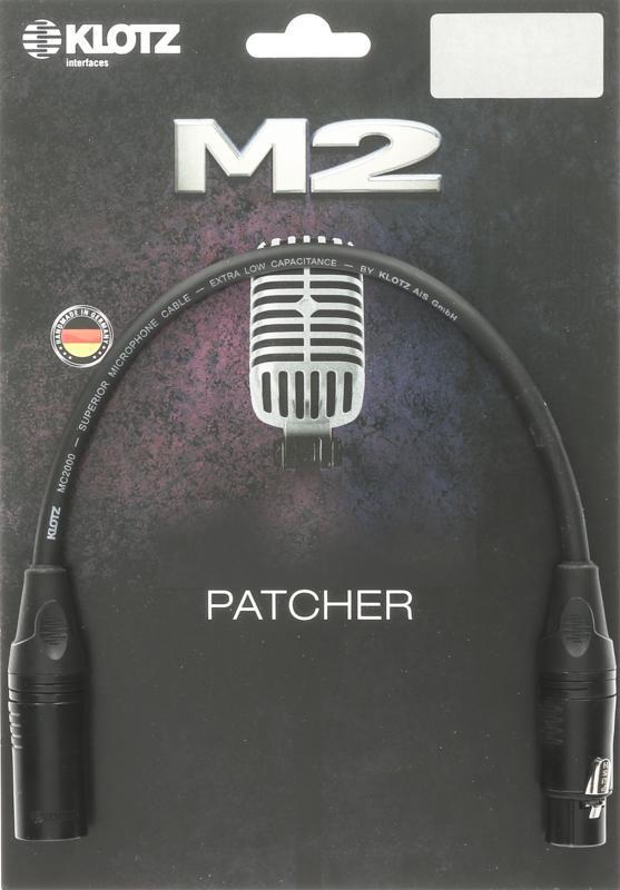 Klotz mikrofonní kabel XLR-XLR, vysoce kvalitní, silný vnější plášť, 0,6m