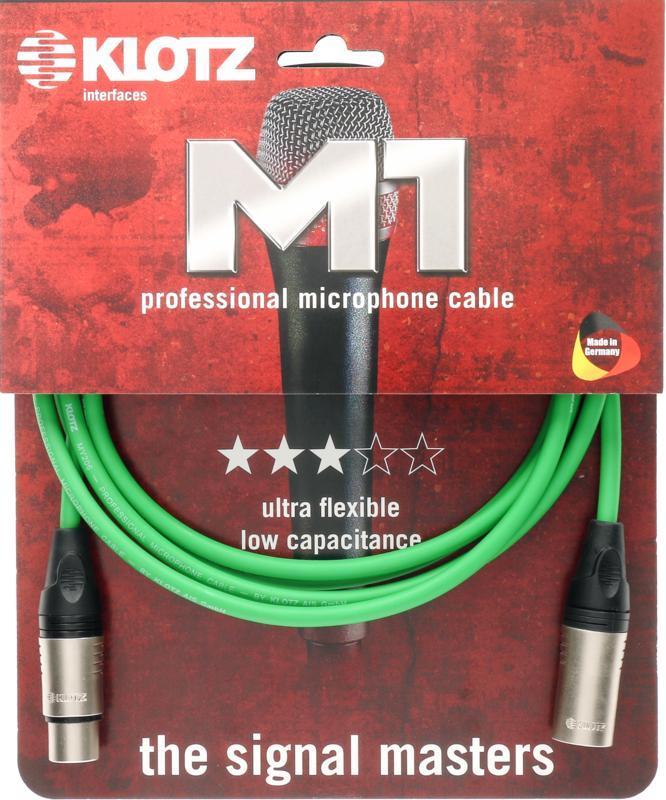 Klotz mikrofonní kabel XLR 3p, nikelové konektory, 1m