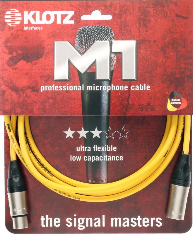 Klotz mikrofonní kabel XLR 3p, niklové konektory, 2m
