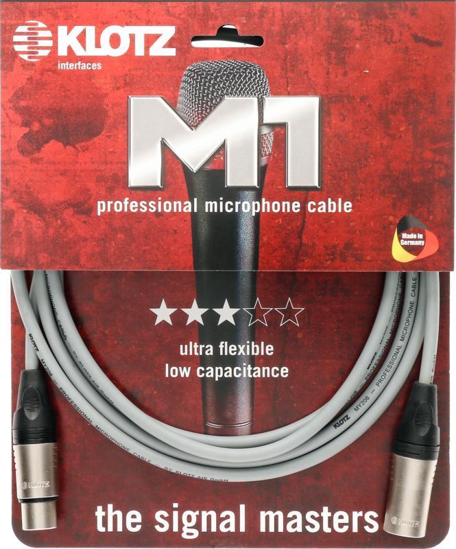 Klotz mikrofonní kabel XLR, nikelové konektory, 2m