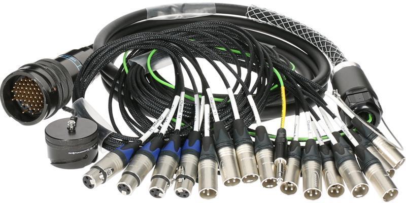 Klotz RMP-16 XLR kabel - 12x XLR samec, 4x XLR samice, digitální fanout, PVC, 3m