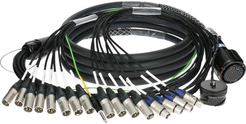 Klotz RMP-16 XLR kabel - 12x XLR samec, 4x XLR samice, digitální fanout, PVC, 3m