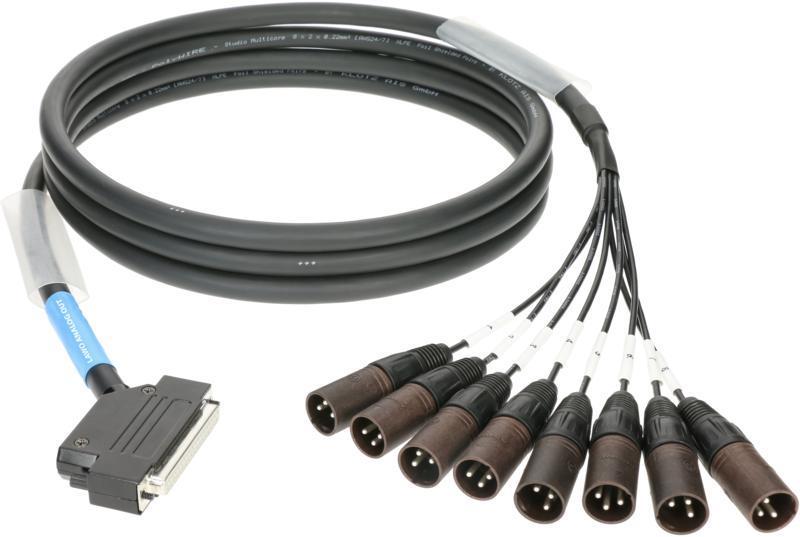 Klotz D-Sub kabel 37p, 8 x XLR 3p, 8 kanálový analogový loom, symetrický, 5m