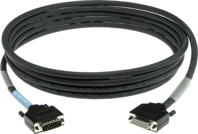 Klotz D-Sub kabel 15p samec - 15p samice, 4 kanály, 1m