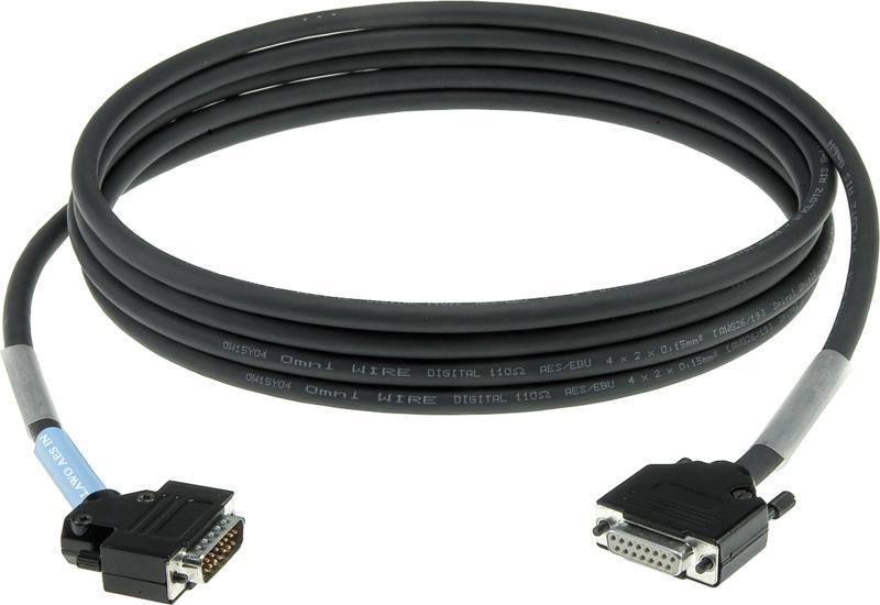 Klotz D-Sub kabel 4 kanály, 1m, 15p samec, 15p samice