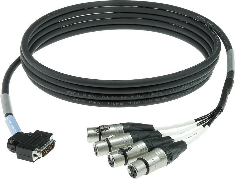 Klotz D-Sub kabel 4 x XLR 3p, 4 kanály, digitální, 1m
