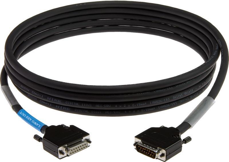 Klotz D-Sub kabel 15p samec - 15p samice, 4 kanály, 2m