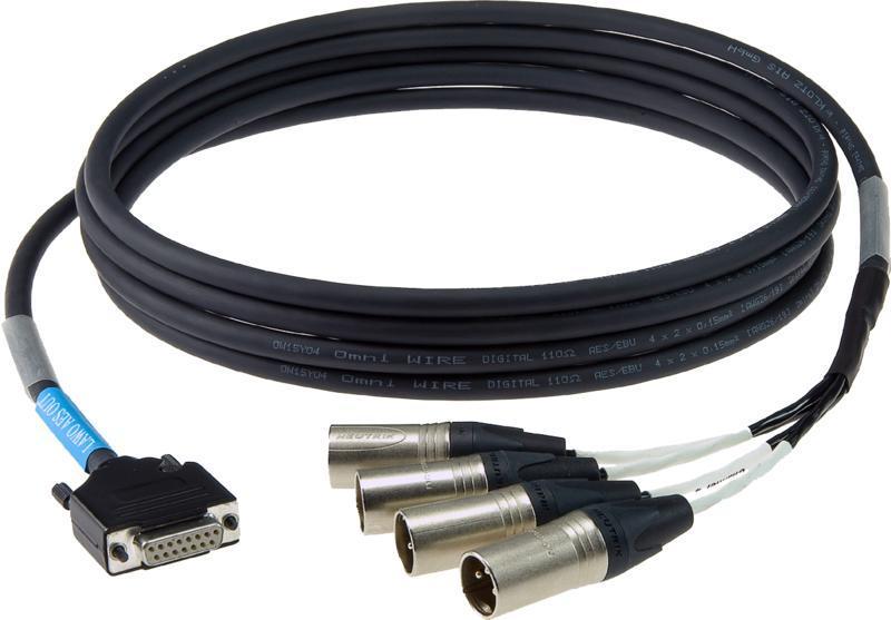 Klotz D-Sub kabel 15p, 4 x XLR 3p, digitální loom, 3m