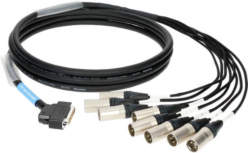 Klotz D-Sub kabel 25p samice, 8 x XLR 3p samec, 8 kanálový digitální loom, 5m