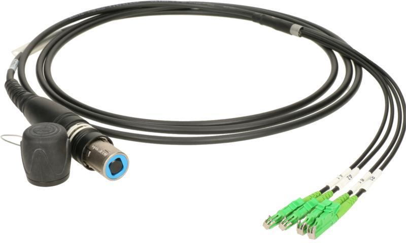 Klotz optický kabel opticalCON QUAD - 4x E2000/APC, single-mode OS2 - 1m