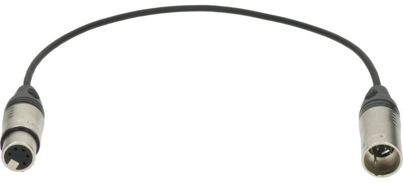 Klotz patch kabel DMX, XLR 5p, nikel, 0,3m